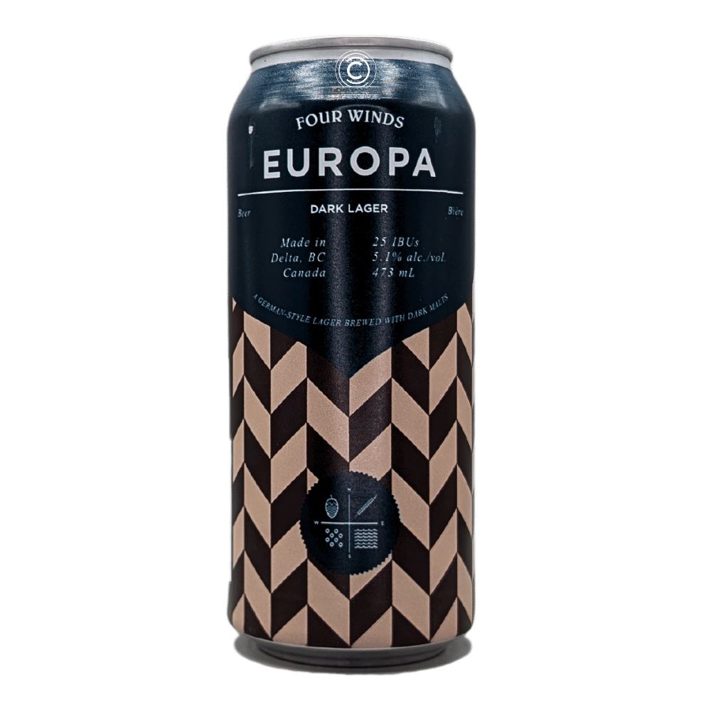 Co. Europa Dark Lager by Four Winds Brewing, beer label