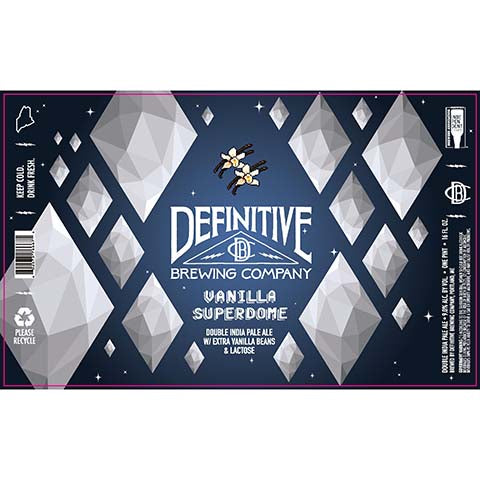 Definitive Vanilla Superdome DIPA by Definitive Brewing Company, beer label