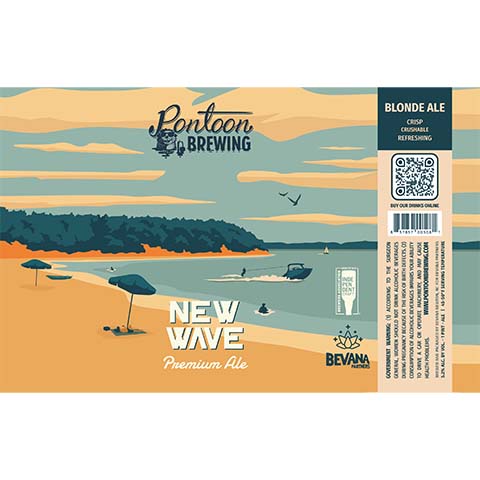 Pontoon New Wave Blonde Ale by Pantoon Brewing, beer label