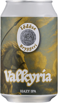 Lödöse bryggeri Valkyria hazy IPA by Götaälvdalens Brygghus, beer label