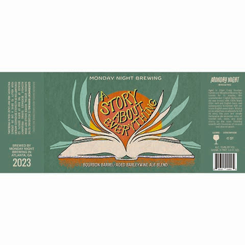 Monday Night A Story About Everything Barleywine by Monday Night Brewing, beer label
