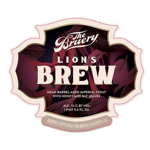 Bruery Lion's Brew Imperial Stout by The Bruery, beer label