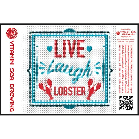 Vitamin Sea Live Laugh Lobster IPA by Vitamin Sea Brewing, beer label