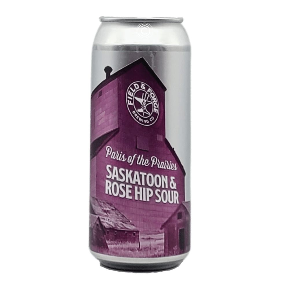 Paris of the Prairies Saskatoon & Rose Hip Sour by Field & Forge Brewing Co., beer label