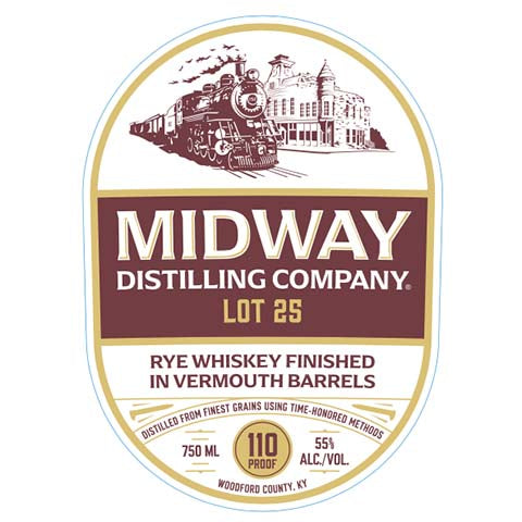 Midway Lot 25 Rye Whiskey by Bluegrass Distillers, beer label