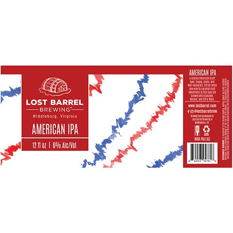 Lost Barrel American IPA by Lost Barrel Brewing, beer label