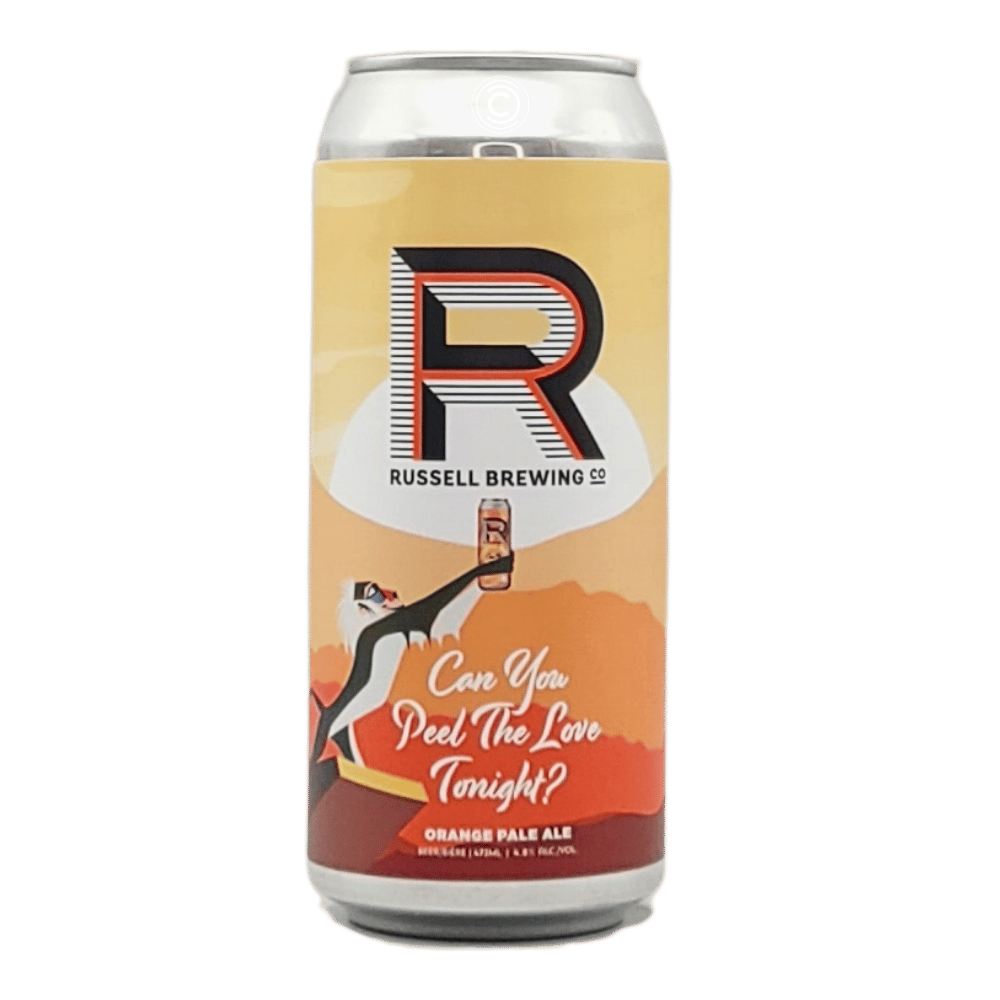Can You Peel the Love Tonight Hazy Pale Ale by Russell Brewing, beer label