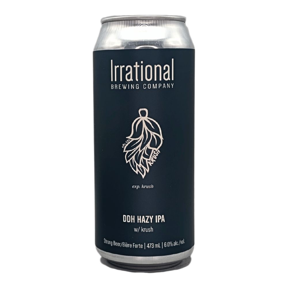 Exp. Krush DDH Hazy IPA by Irrational Brewing Company, beer label
