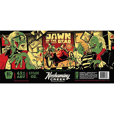 Neshaminy Creek Jawn of the Dead Red Rye IPA by Neshaminy Creek Brewing Co, beer label