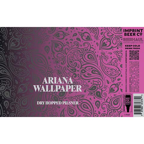 Imprint Beer Ariana Wallpaper Pilsner by Imprint Beer Company, beer label