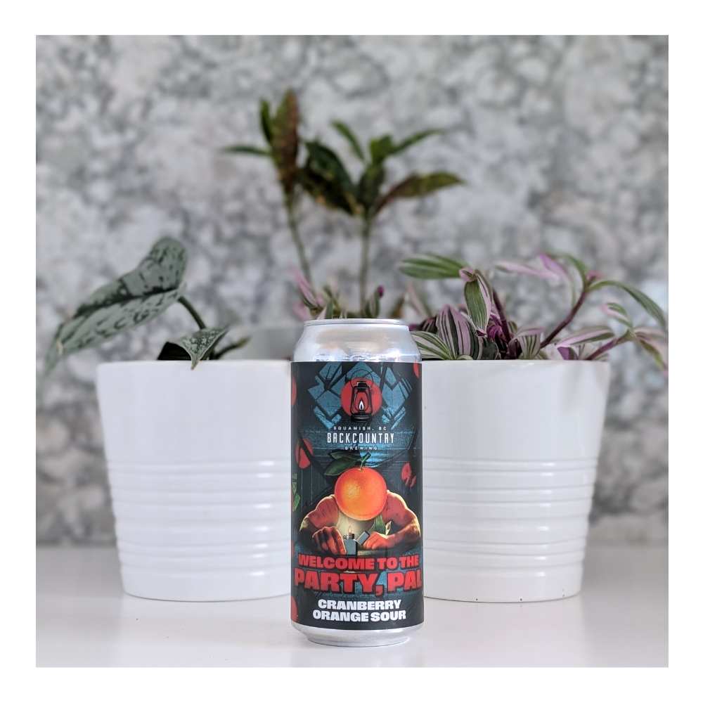 Welcome To The Party, Pal Cranberry Orange Sour by Backcountry Brewing, beer label
