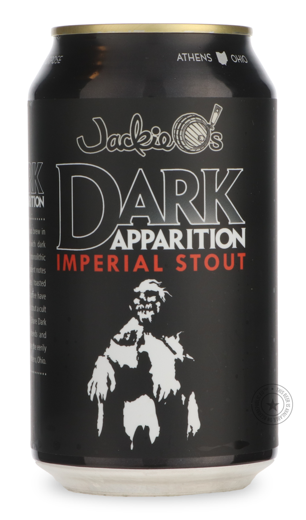 Dark Apparition by Jackie O's Brewery, beer label
