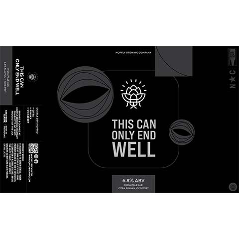 Hopfly This Can Only End Well IPA by HopFly Brewing Company, beer label
