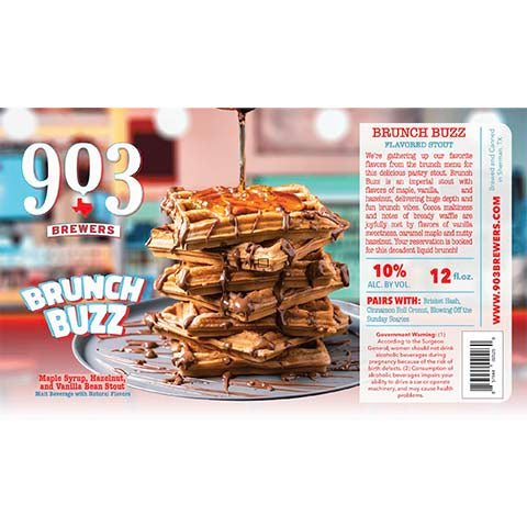 903 Brunch Buzz Stout by 903 Brewers, beer label
