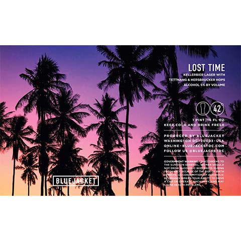 Bluejacket Lost Time Kellerbier Lager by Bluejacket, beer label