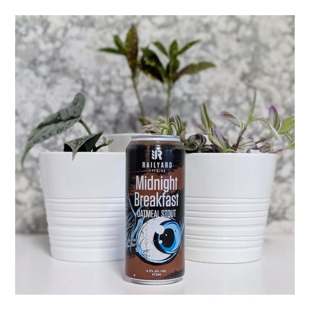 Midnight Breakfast Oatmeal Stout by Railyard Brewing Company, beer label