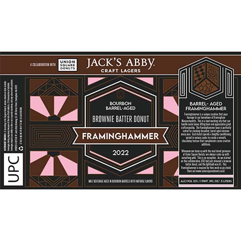 Jack's Abby Framinghammer Brownie Batter Donut 2022 by Jack's Abby Brewing LLC, beer label