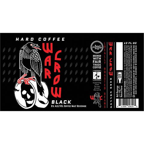 Hop & Barrel War Crow Black Hard Coffee by Hop & Barrel Brewing, beer label