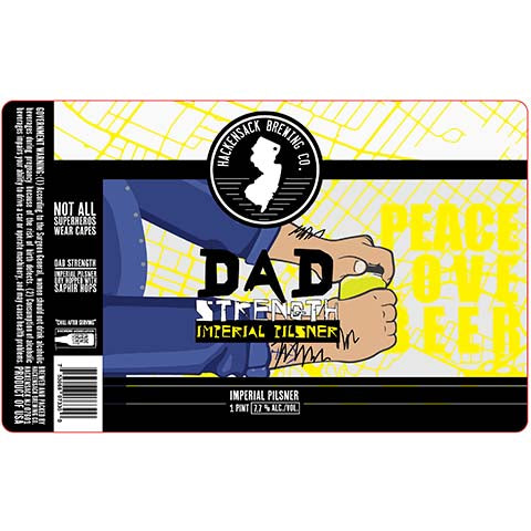 Hackensack Dad Strength Imperial Pilsner by Hackensack Brewing Co., beer label