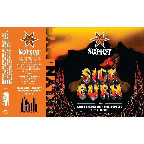 Sixpoint Sick Burn Stout by Sixpoint Brewery, beer label