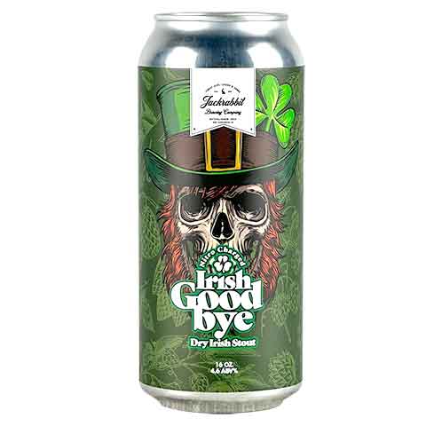 Jackrabbit Irish Goodbye Nitro Dry Irish Stout by Jackrabbit Brewing Co, beer label