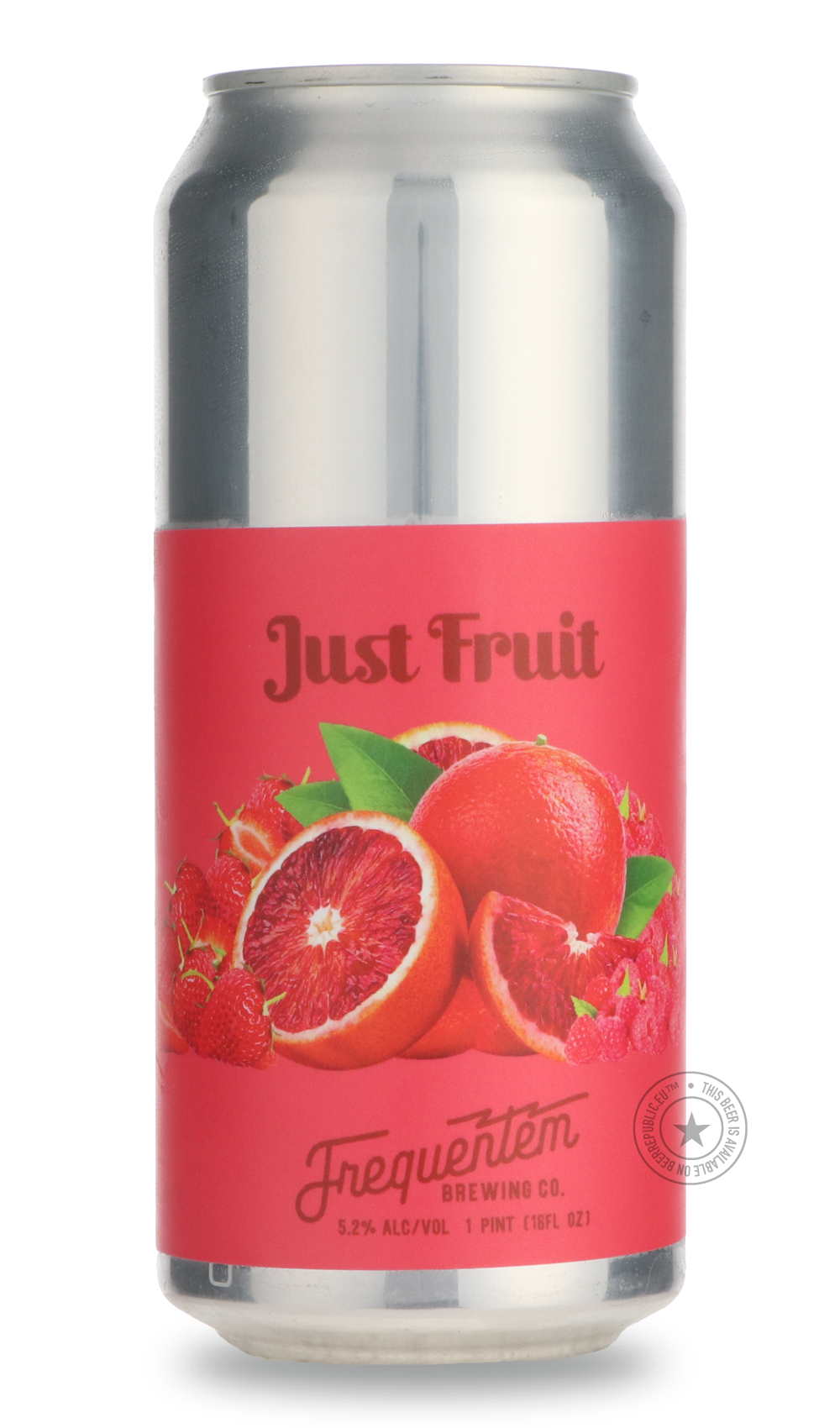 Just Fruit (Strawberry, Raspberry, Blood Orange) by Frequentem Brewing Co., beer label