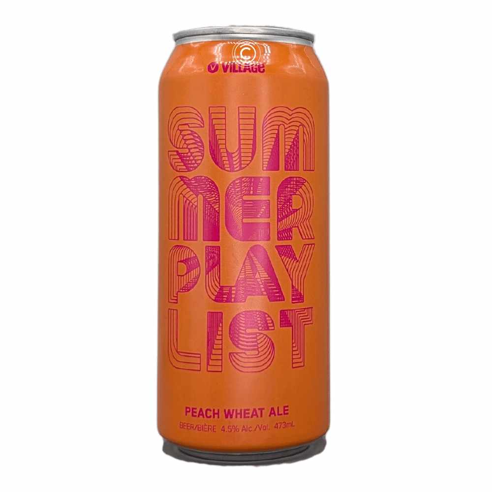Summer Playlist Peach Wheat Ale by Village Brewery, beer label
