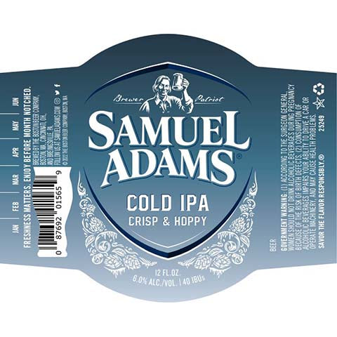 Samuel Adams Cold IPA by Samuel Adams, beer label