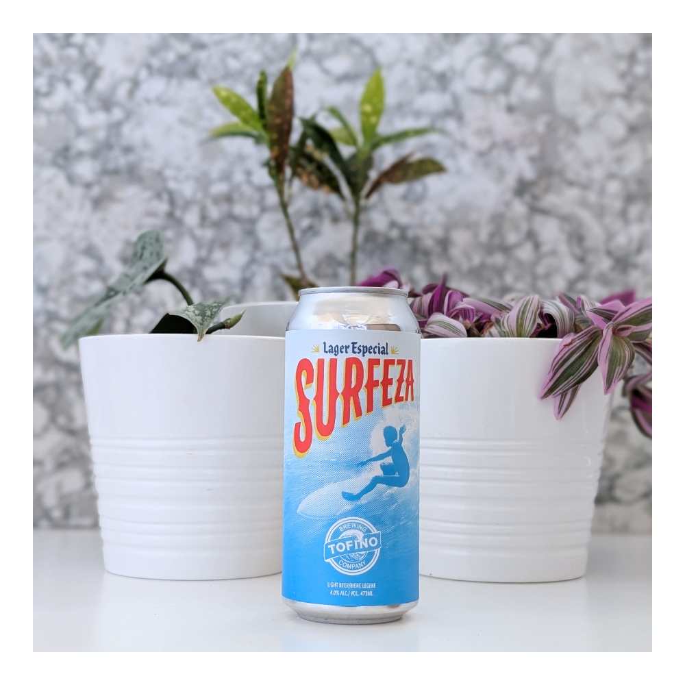 Surfeza Mexican Lager by Tofino Brewing Co., beer label