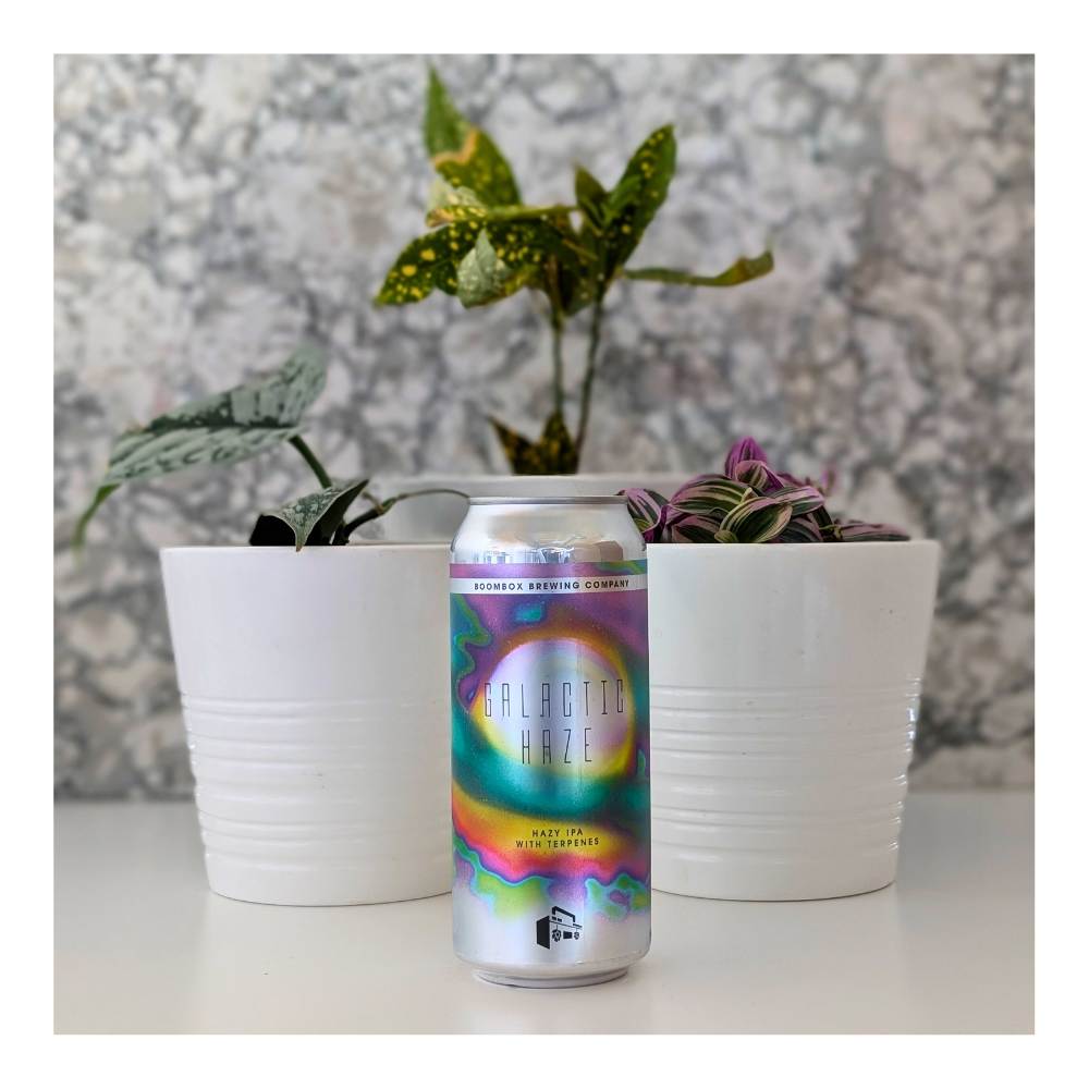 Galactic Haze Hazy IPA by Boombox Brewing Company, beer label