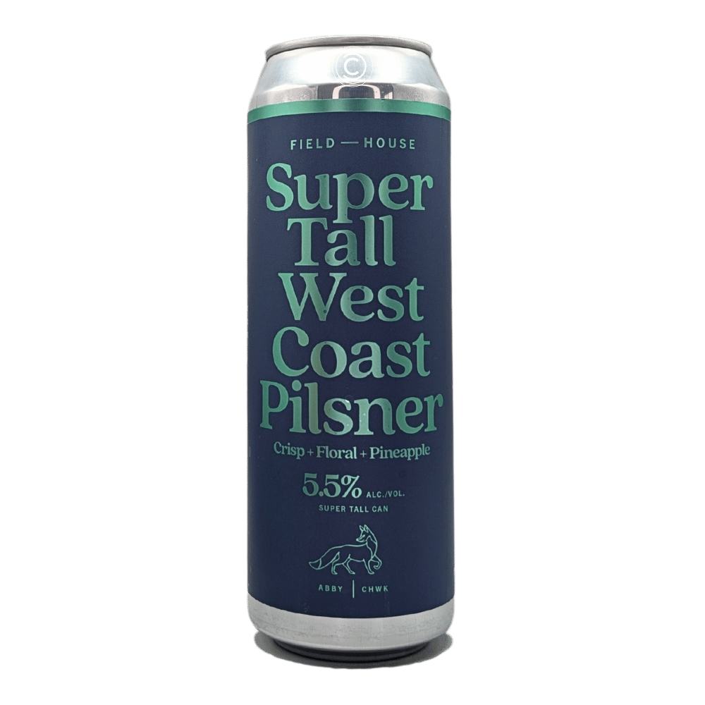 Super Tall West Coast Pilsner by Field House Brewing Co., beer label