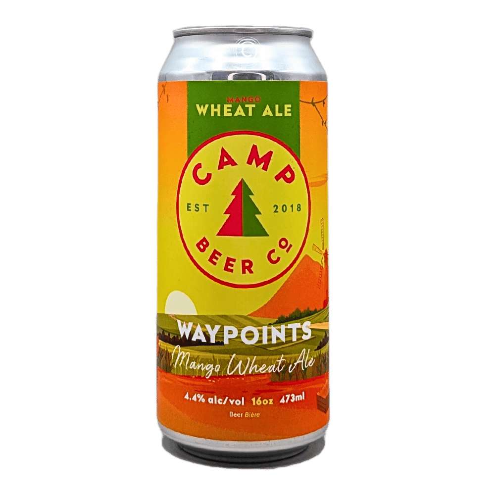 Waypoints Mango Wheat Ale by Camp Beer Co., beer label