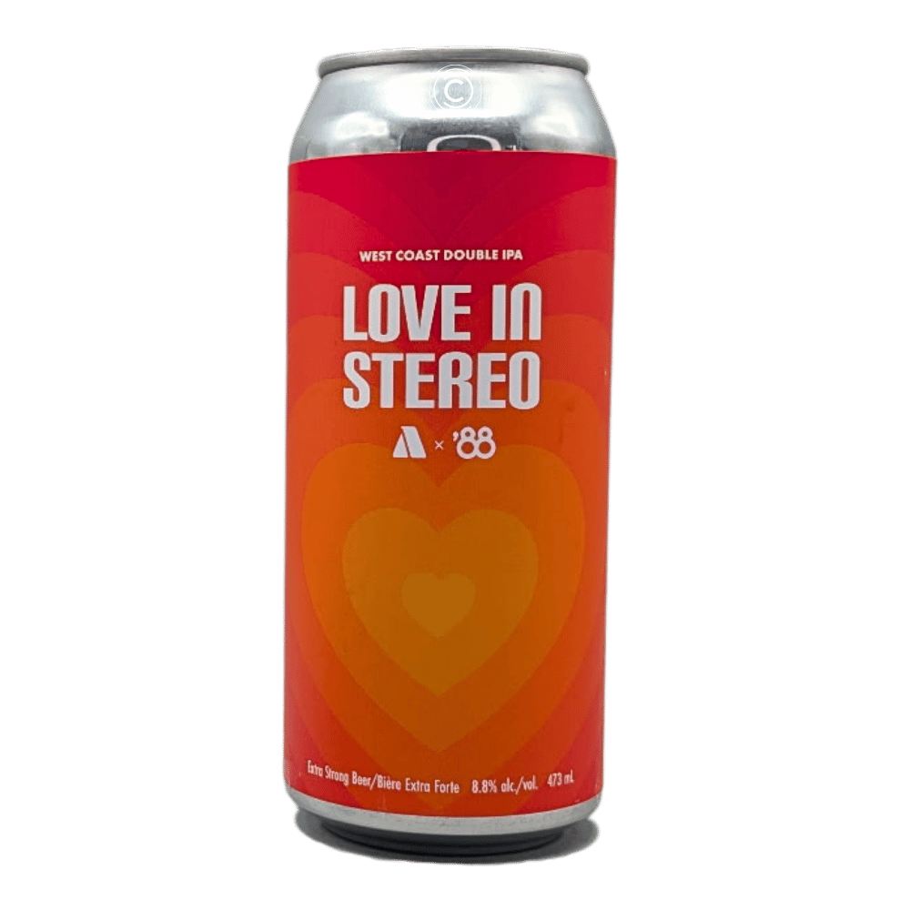 Love In Stereo West Coast IPA by Cabin Brewing Company x Eighty-Eight Brewing Co., beer label
