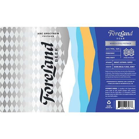 Foreland Arc Spectrum Festbier by ForeLand Beer, beer label