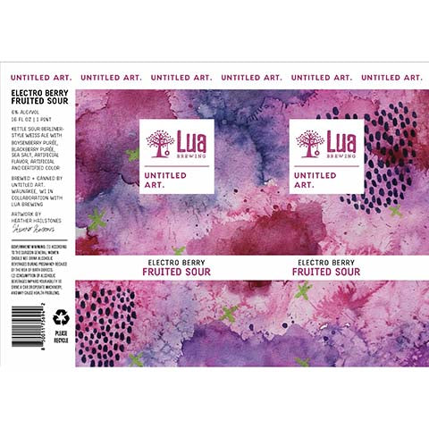 Untitled Art Electro Berry Sour by Untitled Art, beer label