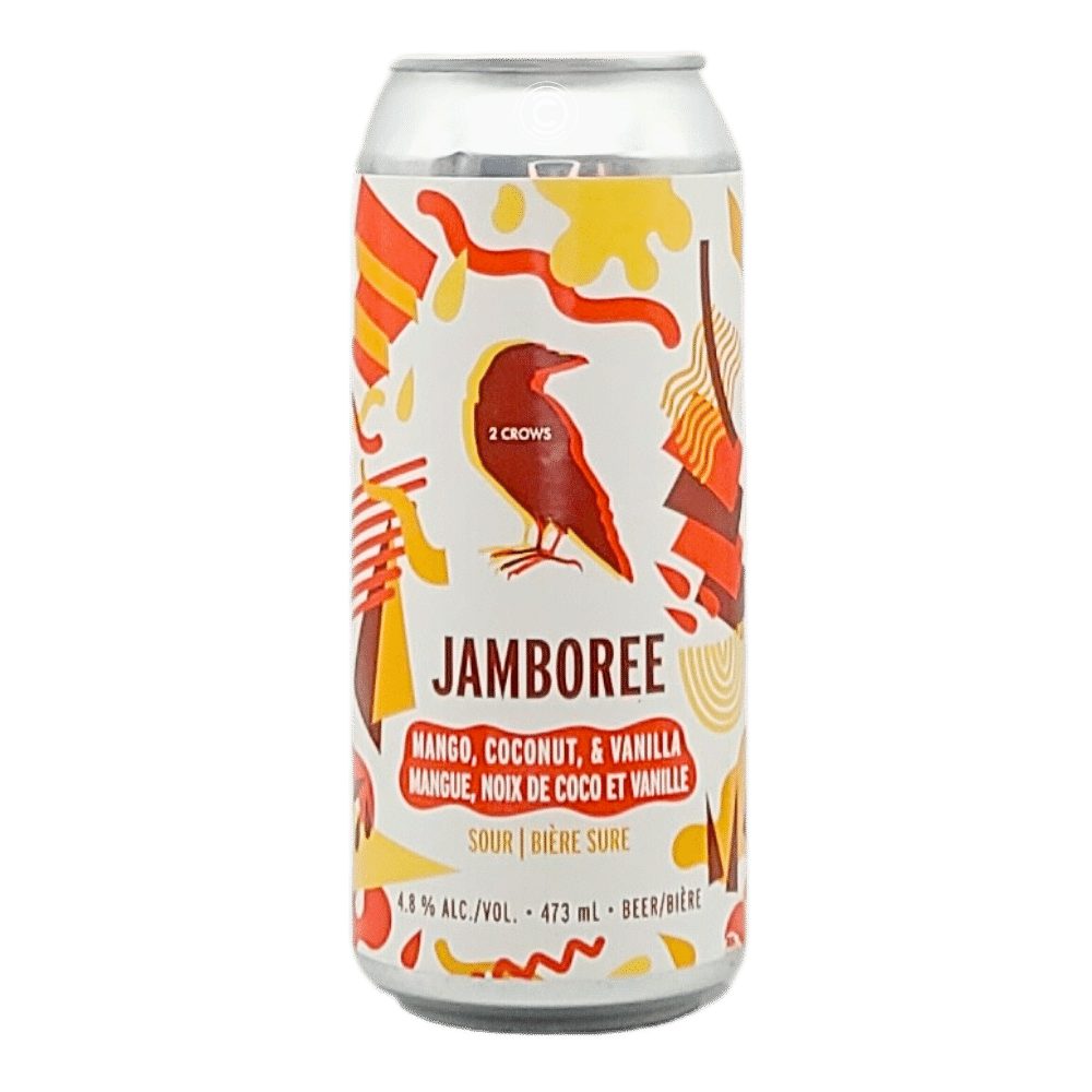 Jamboree: Mango, Coconut & Vanilla by 2 Crows Brewing Co., beer label