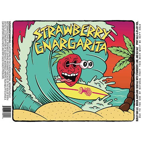 Burley Oak Strawberry Gnargarita Sour Ale by Burley Oak Craft Brewery, beer label