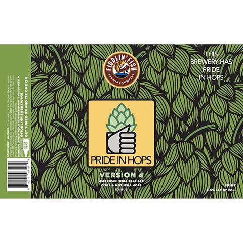 Fiddlin' Fish Pride In Hops Version 4 IPA by Fiddlin' Fish Brewing Company, beer label