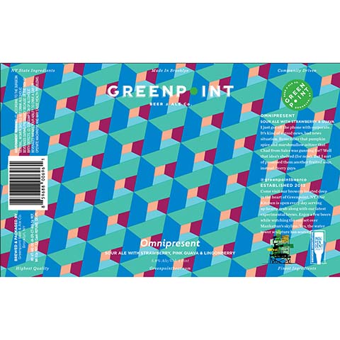 Greenpoint Omnipresent Sour Ale by Greenpoint Beer & Ale Co., beer label