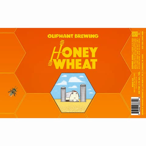 Oliphant Honey Wheat Ale by Oliphant Brewing, beer label