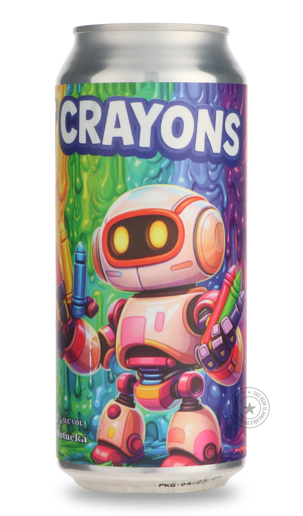 Robot Crayons / Icarus by Tin Barn, beer label