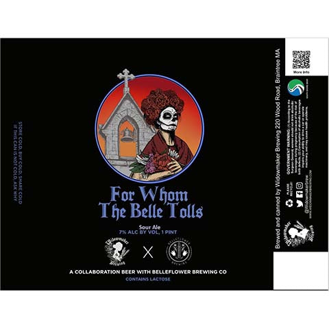 Widowmaker For Whom The Bell Tolls Sour Ale by Widowmaker Brewing, beer label