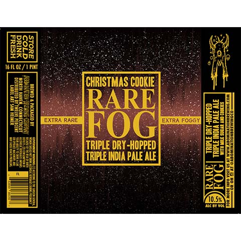 Abomination Christmas Cookie Rare Fog TDH TIPA by Abomination Brewing Company, beer label