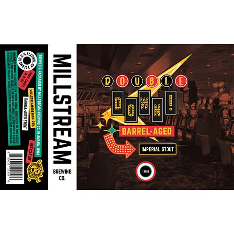 Millstream Double Down Barrel-Aged Imperial Stout by Millstream Brewing Co, beer label