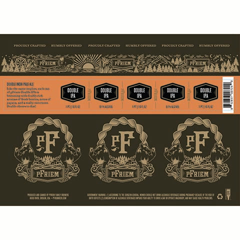 pFriem Double IPA by PFriem Family Brewers, beer label