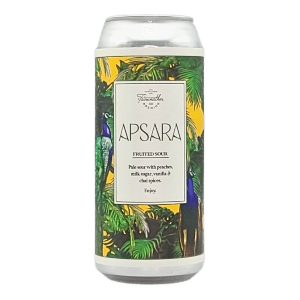 Apsara Fruited Sour by Fairweather Brewing, beer label