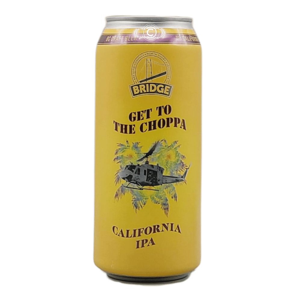 Get to the Choppa West Coast IPA by Bridge Brewing Company, beer label