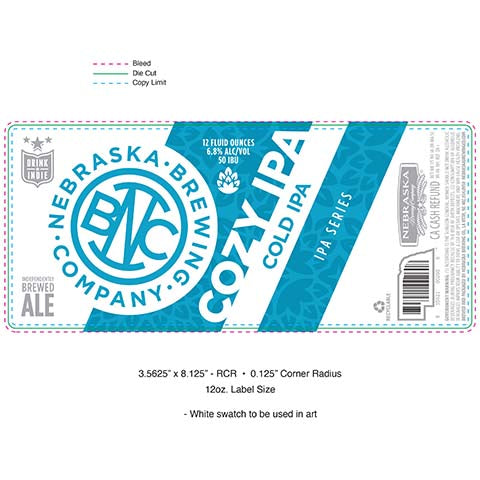 Nebraska Cozy IPA by Nebraska Brewing Company, beer label