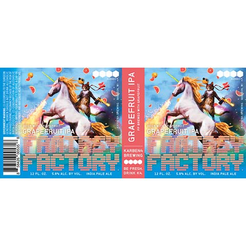 Karben4 Fantasy Factory Grapefruit IPA by Karben4 Brewing, beer label