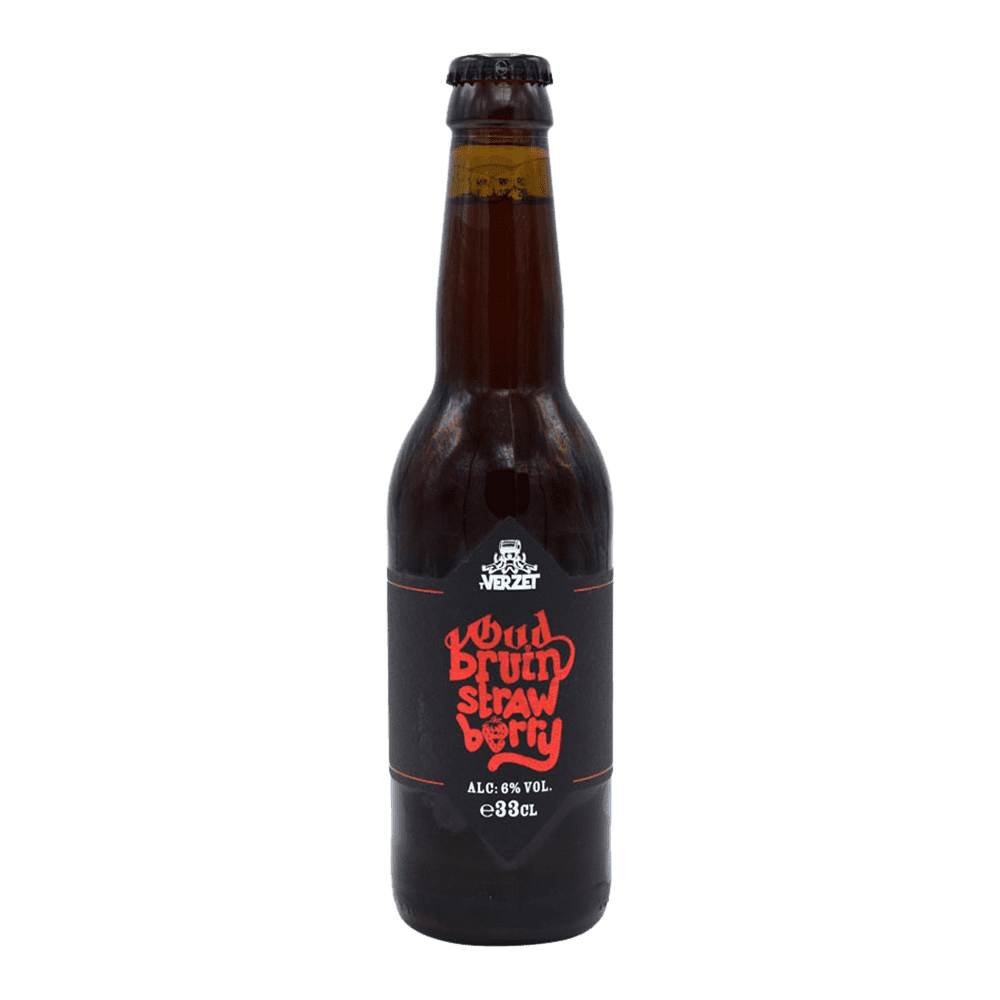 Oud Bruin Strawberry Sour by Verzet, beer label